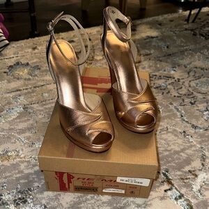 Blush Metallic Platform Heels